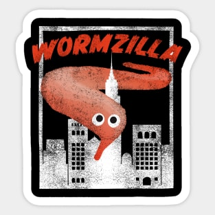 Orange Worm On A String Meme Wormzilla Retro Japanese Style Sticker